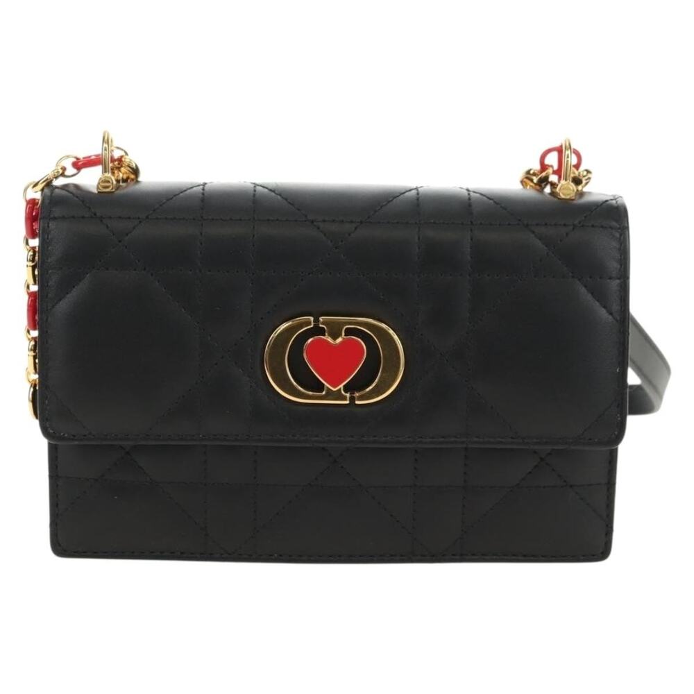 Dior Cannage Caro Miss Chain Shoulder Bag Black